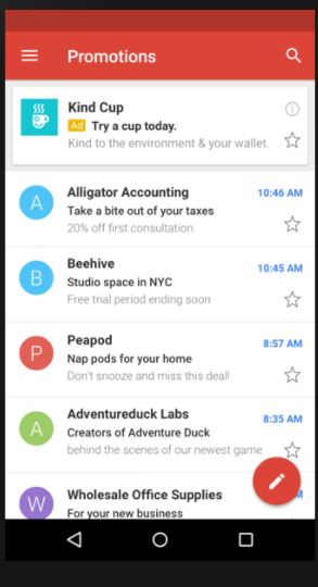 Gmail ads