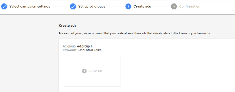 Adding new ad