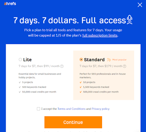 how to check your keywords ranking creating account in ahrefs
