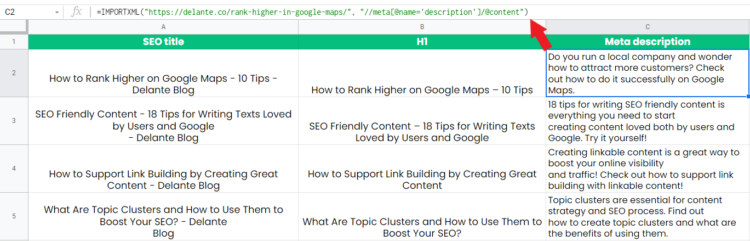 how to use web scraping in google sheets example