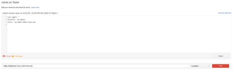 What is Robots.txt File - search console Robots.txt tester