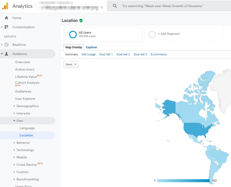 SEO Abroad: location of users in GA