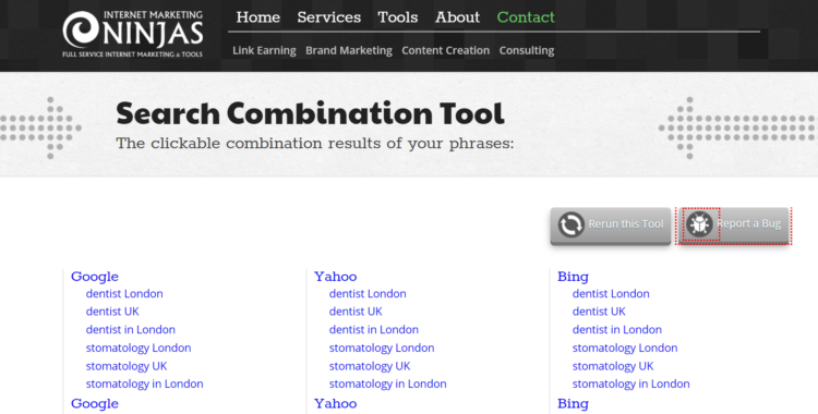 Keyword Research Tool - Keyword Combination