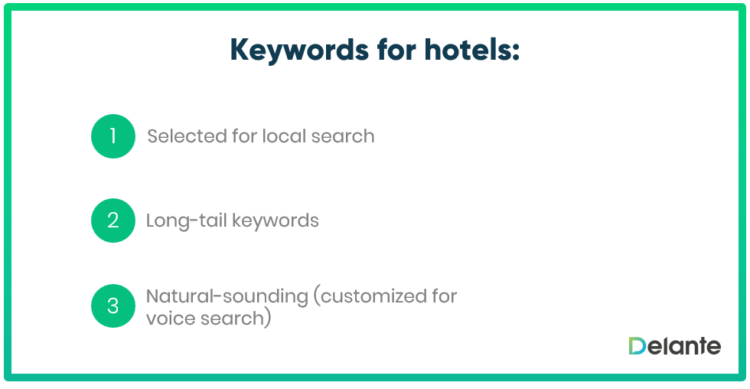 Keyewords for hotels