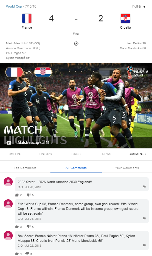 Komentowanie w Google - rozgrywki sportowe