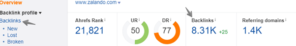 backlinks check in ahrefs