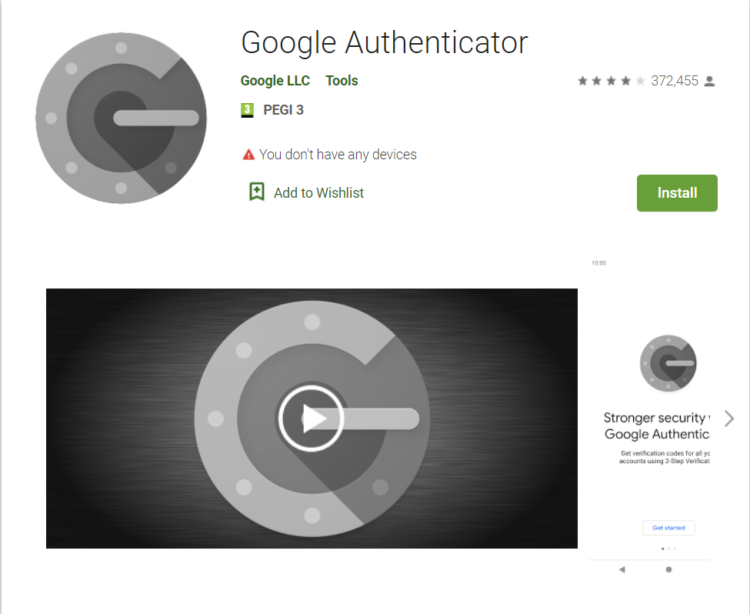 google authenticator