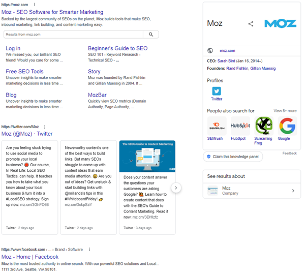 seo social media links rich snippets moz