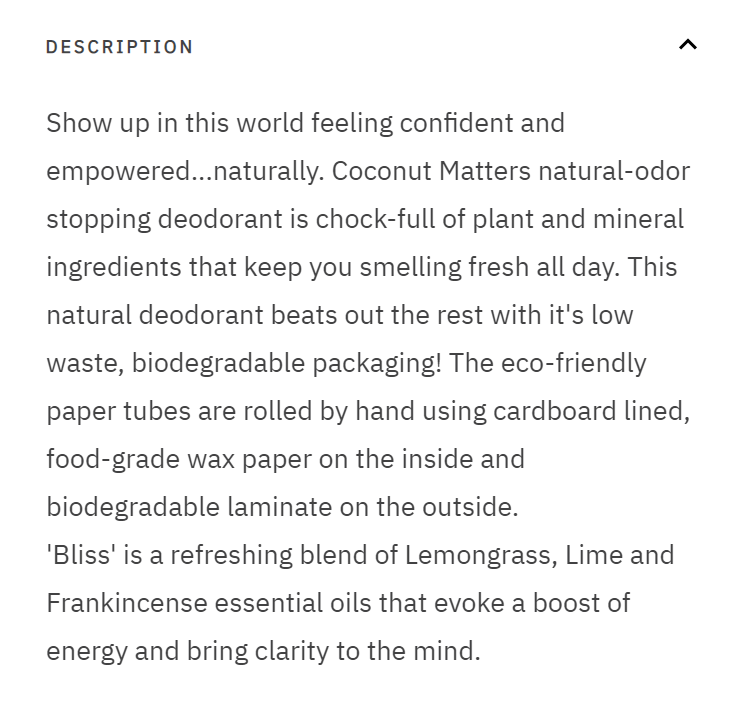 seo trends for beauty industry product description deodorant