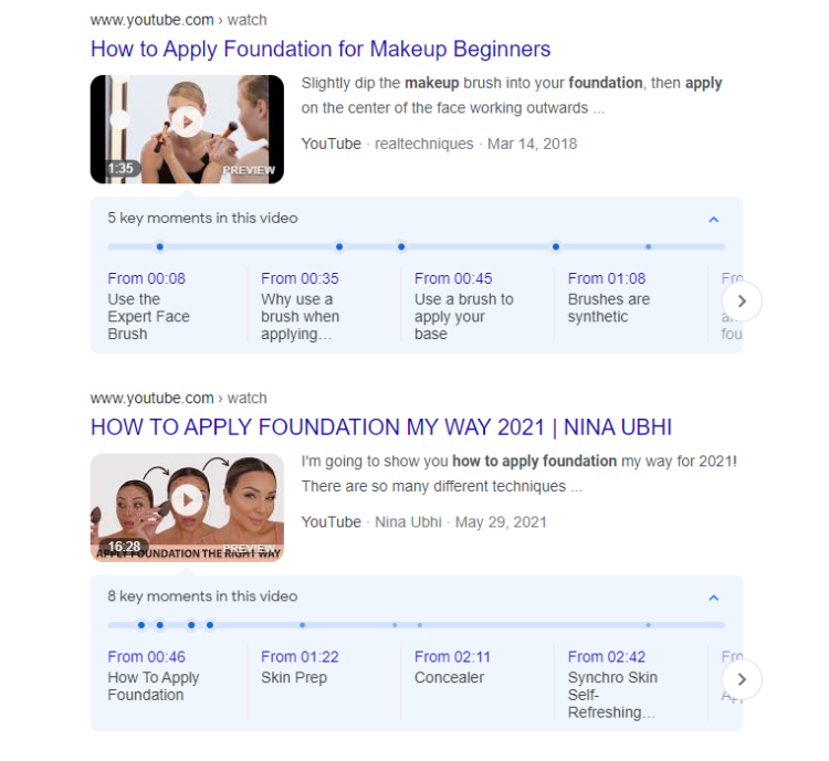 seo trends for beauty industry video key moments