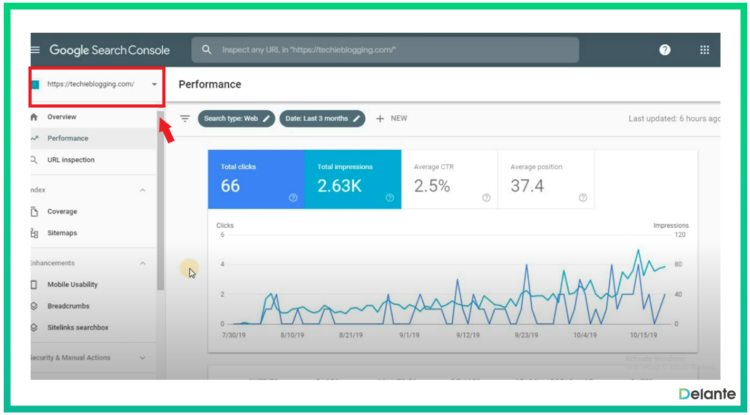 identifying striking distance keywords in google search console step 1