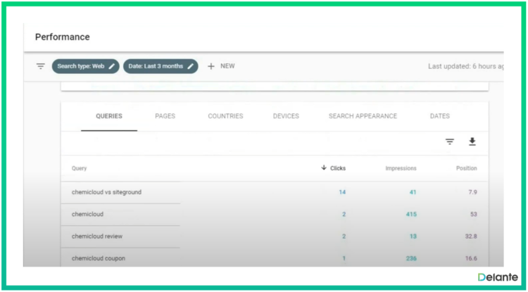 identifying striking distance keywords in google search console step 2