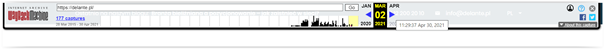 checking domain history with wayback machine